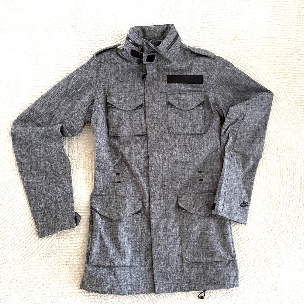 Nike M65 Jacket Mens Sz XS Gray Sportswear Coat Hooded Rain